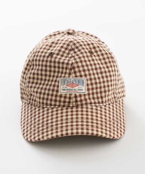 and D. petit main（アンドディープティマイン）の「カラーギンガムキャップ（キャップ・キッズ・ブルー/ベージュ/チャコール・56cm）」の8枚目の写真