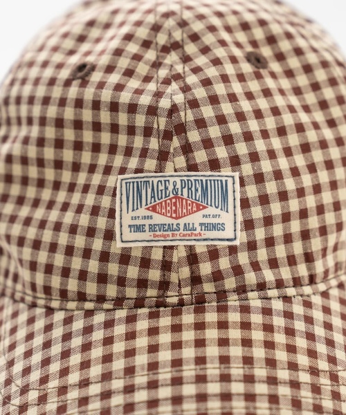 and D. petit main（アンドディープティマイン）の「カラーギンガムキャップ（キャップ・キッズ・ブルー/ベージュ/チャコール・56cm）」の11枚目の写真