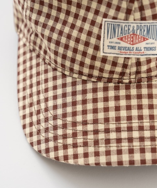 and D. petit main（アンドディープティマイン）の「カラーギンガムキャップ（キャップ・キッズ・ブルー/ベージュ/チャコール・56cm）」の12枚目の写真