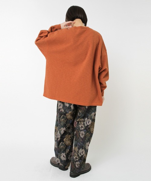 RNA-N(アールエヌエーエヌ)の「M2543 スラブスムースオーバーサイズプルオーバー(Tシャツ/カットソー・レディース・オレンジ/杢グレー/ブラック/キナリ・FREE)」の12枚目の写真