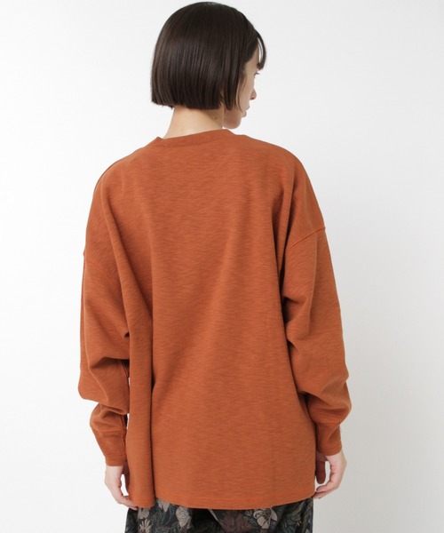 RNA-N(アールエヌエーエヌ)の「M2543 スラブスムースオーバーサイズプルオーバー(Tシャツ/カットソー・レディース・オレンジ/杢グレー/ブラック/キナリ・FREE)」の18枚目の写真