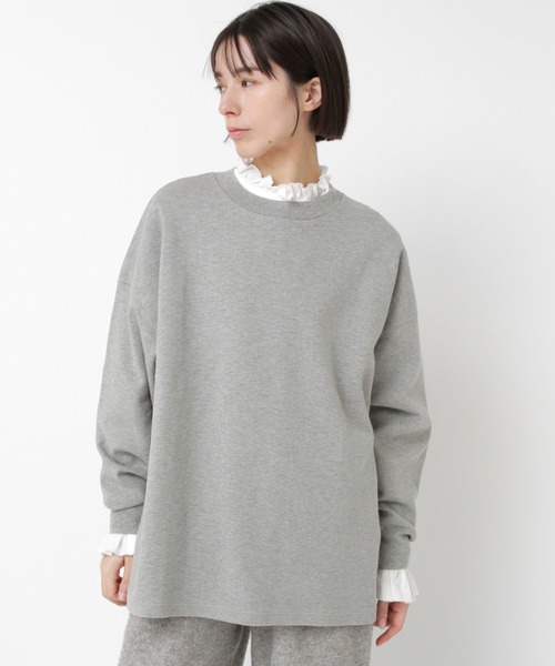 RNA-N(アールエヌエーエヌ)の「M2543 スラブスムースオーバーサイズプルオーバー(Tシャツ/カットソー・レディース・オレンジ/杢グレー/ブラック/キナリ・FREE)」の17枚目の写真