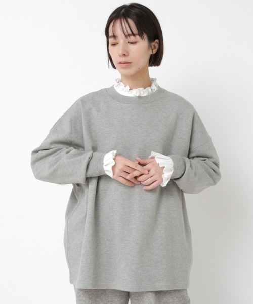 RNA-N(アールエヌエーエヌ)の「M2543 スラブスムースオーバーサイズプルオーバー(Tシャツ/カットソー・レディース・オレンジ/杢グレー/ブラック/キナリ・FREE)」の19枚目の写真