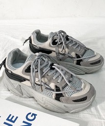 NOWLE（ノウル）の「【NOWLE】厚底 ワイドレース ダッドスニーカー ダッドシューズ（スニーカー）」