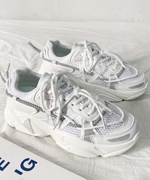 NOWLE（ノウル）の「【NOWLE】厚底 ワイドレース ダッドスニーカー ダッドシューズ（スニーカー）」