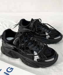 NOWLE（ノウル）の「【NOWLE】厚底 ワイドレース ダッドスニーカー ダッドシューズ（スニーカー）」