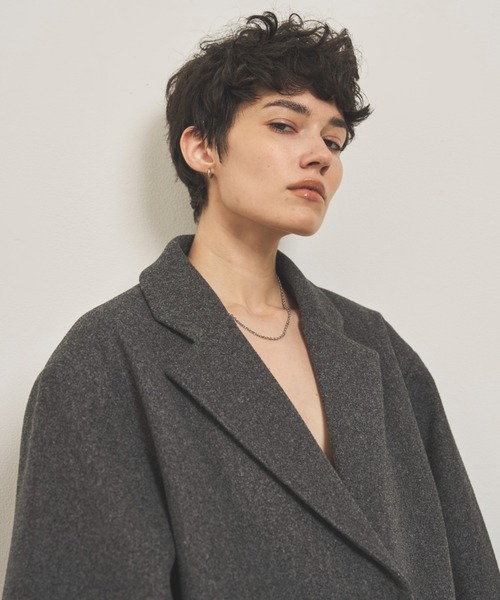 VION（ヴィオン）の「Wool Like Jacket / ウールライクジャケット（テーラードジャケット・レディース・ブラウン/ネイビー/チャコールグレー・FREE）」の21枚目の写真