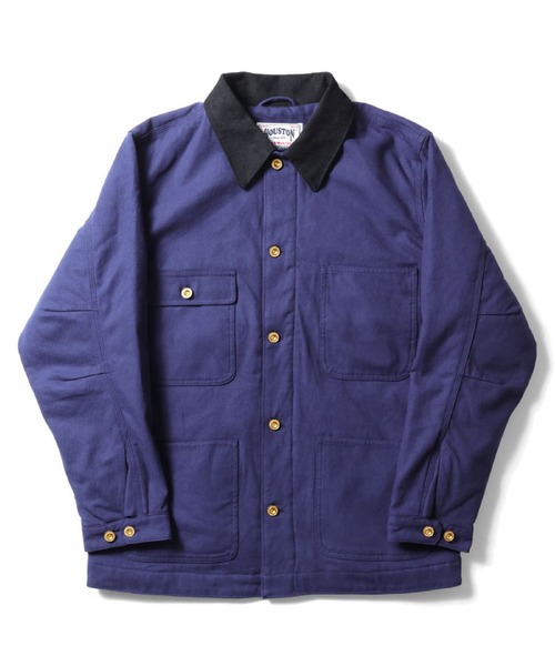 HOUSTON(ヒューストン)の「HOUSTON ソリッドビエラカバーオール(カバーオール・メンズ・オフホワイト/ネイビー/マスタード/ブラック/オリーブ/グレー・MEDIUM/X-LARGE/XX-LARGE/LARGE)」の5枚目の写真