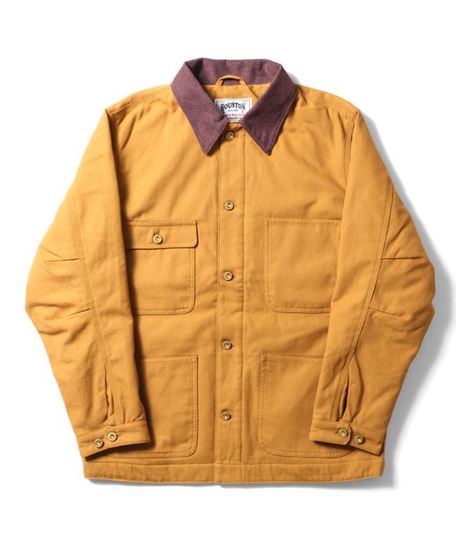 HOUSTON(ヒューストン)の「HOUSTON ソリッドビエラカバーオール(カバーオール・メンズ・オフホワイト/ネイビー/マスタード/ブラック/オリーブ/グレー・MEDIUM/X-LARGE/XX-LARGE/LARGE)」の6枚目の写真