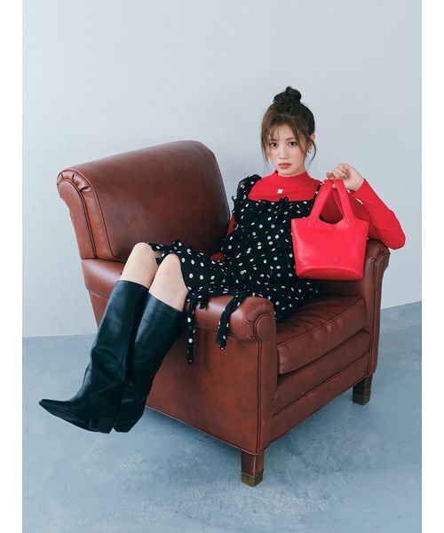 FURFUR（ファーファー）の「フリルキャミソールワンピース（ワンピース・レディース・アニマル/ドット/チェック・F）」の4枚目の写真