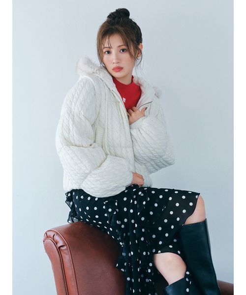 FURFUR（ファーファー）の「フリルキャミソールワンピース（ワンピース・レディース・アニマル/ドット/チェック・F）」の7枚目の写真