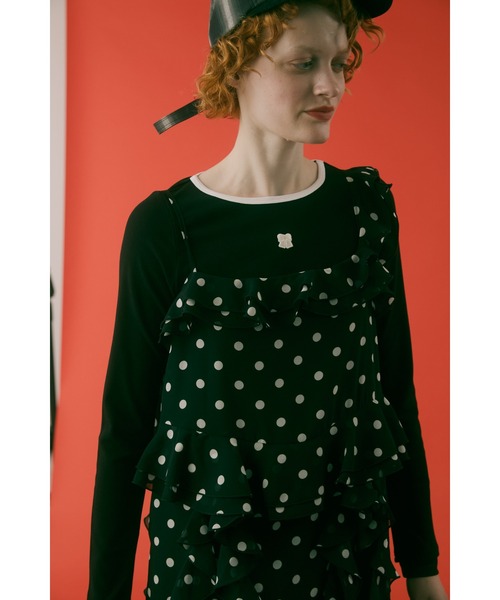 FURFUR（ファーファー）の「フリルキャミソールワンピース（ワンピース・レディース・アニマル/ドット/チェック・F）」の10枚目の写真