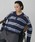 VION�i���B�I���j�́uLoose Border Polo Knit / ���[�Y�{�[�_�[�|���j�b�g�i�j�b�g/�Z�[�^�[�j�v�b�l�C�r�[