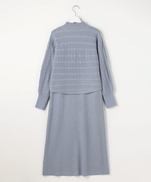 ANY SIS(エニィスィス)の「【2SET】ニット ボレロ × ワンピース セット(ワンピース・レディース・ブラック系/スカイブルー系/グレー系・X-SMALL)」の6枚目の写真