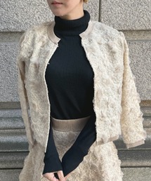 JENNE（ジェンヌ）の「3層編みラグジュアリーニットカーディガン（カーディガン/ボレロ）」