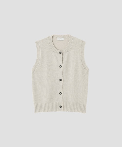 MARGARET HOWELL（マーガレットハウエル）の「SOFT CASHMERE KNITWEAR（カーディガン/ボレロ・レディース・アイボリー/モカ・FREE）」の5枚目の写真