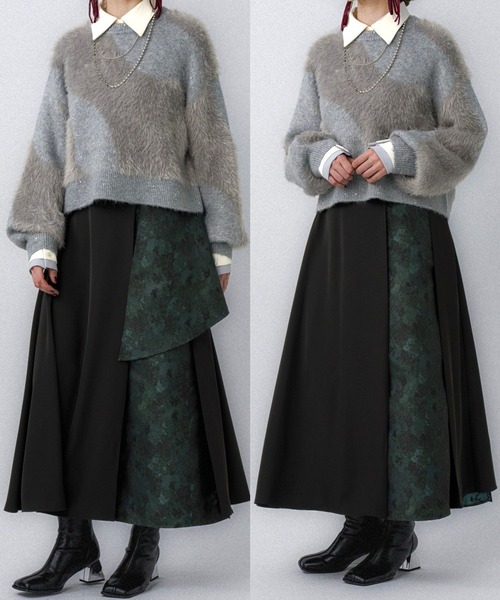 HARE ジャガードスカート アートジャガード2WAYスカート(HARE)（スカート）｜HARE（ハレ）の