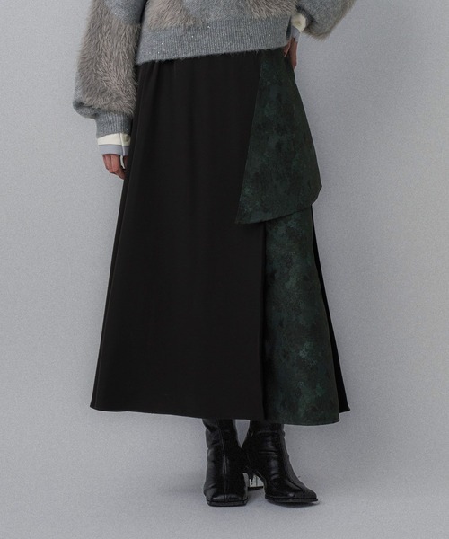 HARE（ハレ）の「アートジャガード2WAYスカート(HARE)（スカート・レディース・グリーン/パープル/ネイビー/グリーン系その他・FREE）」の5枚目の写真