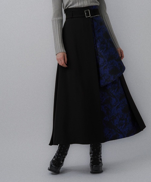 HARE（ハレ）の「アートジャガード2WAYスカート(HARE)（スカート・レディース・グリーン/パープル/ネイビー/グリーン系その他・FREE）」の8枚目の写真