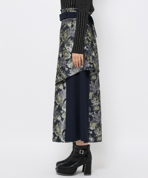 HARE（ハレ）の「アートジャガード2WAYスカート(HARE)（スカート・レディース・グリーン/パープル/ネイビー/グリーン系その他・FREE）」の12枚目の写真