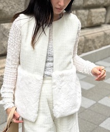 deux amour | ツイードファ―ベスト(Tシャツ/カットソー)