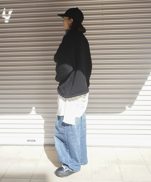 MacMahon Knitting Mills（マクマホン ニッティング ミルズ）の「MacMahon Knitting Mills / マクマホンニッティングミルズ All Roll Knit-Flower（ニット/セーター・メンズ・ピンク/ブラック・FREE）」の4枚目の写真