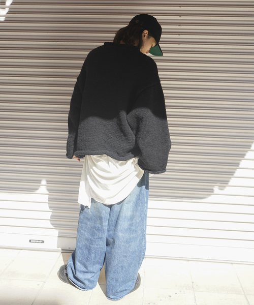 MacMahon Knitting Mills（マクマホン ニッティング ミルズ）の「MacMahon Knitting Mills / マクマホンニッティングミルズ All Roll Knit-Flower（ニット/セーター・メンズ・ピンク/ブラック・FREE）」の5枚目の写真