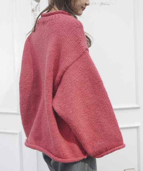 MacMahon Knitting Mills（マクマホン ニッティング ミルズ）の「MacMahon Knitting Mills / マクマホンニッティングミルズ All Roll Knit-Flower（ニット/セーター・メンズ・ピンク/ブラック・FREE）」の14枚目の写真