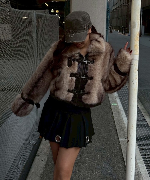 ポイントレザーニュアンスファーブルゾン（ブルゾン）｜ACLENT