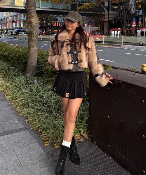 ポイントレザーニュアンスファーブルゾン（ブルゾン）｜ACLENT