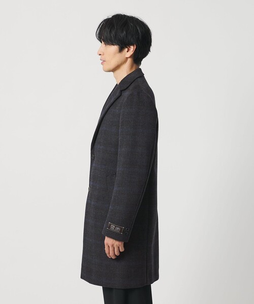 120 メルトン チェック チェスターコート（チェスターコート