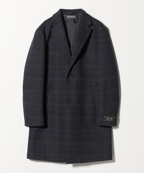 120 メルトン チェック チェスターコート（チェスターコート