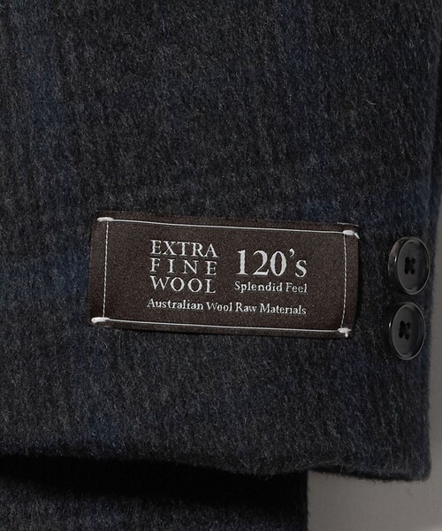 セール】120S メルトン チェック チェスターコート（チェスターコート