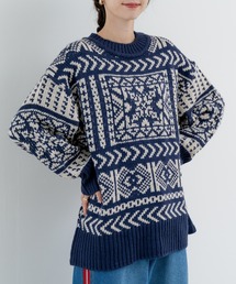 refinedworks | 【refinedworks】存在感抜群の バンダナ柄ニット(ニット/セーター)