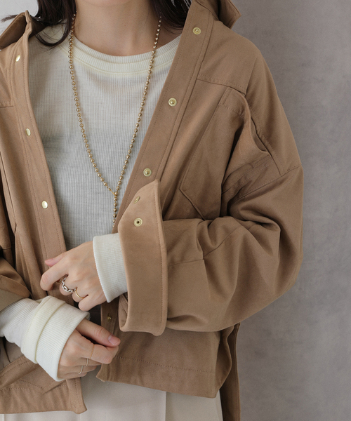 La TOTALITE（ラトータリテ）の「【洗える】配色ウールテレコカットソー（Tシャツ/カットソー・レディース・ネイビー/ホワイト/グレー・FREE）」の13枚目の写真