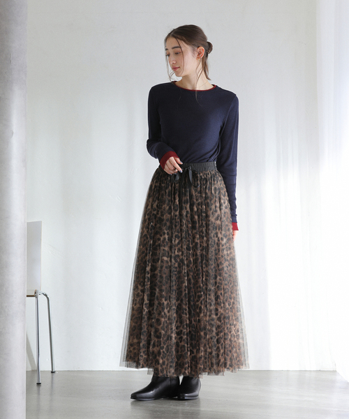 La TOTALITE（ラトータリテ）の「【洗える】配色ウールテレコカットソー（Tシャツ/カットソー・レディース・ネイビー/ホワイト/グレー・FREE）」の15枚目の写真