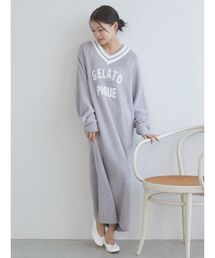 gelato pique（ジェラートピケ）の「べビモコプレッピーワンピース（ルームウェア/パジャマ・レディース）」