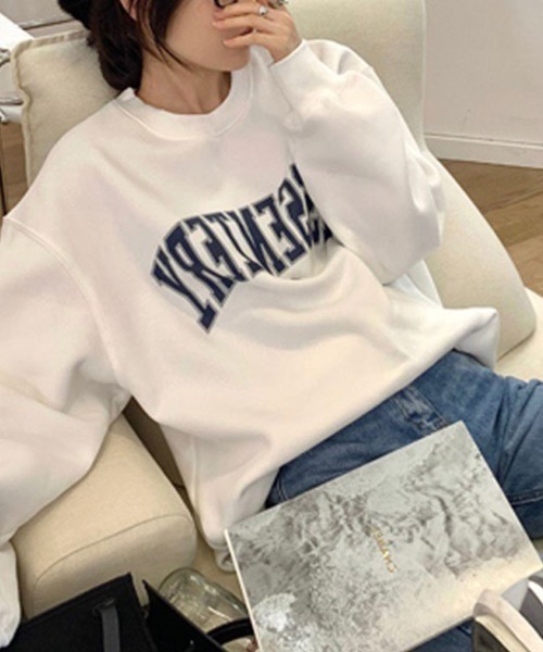 SallyLunn(サリーラン)の「カレッジロゴオーバースウェット(スウェット・レディース・ホワイト/ブラック/グレー・L/M)」の12枚目の写真