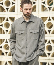 【MR.OLIVE/ミスターオリーブ】PEACHSKIN STRETCH GABARDINE /CPO SHIRT
