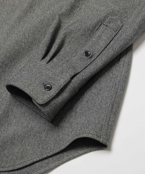 MR.OLIVE（ミスターオリーブ）の「【MR.OLIVE/ミスターオリーブ】PEACHSKIN STRETCH GABARDINE /CPO SHIRT（シャツ/ブラウス・メンズ・グレー/ネイビー・S/M）」の10枚目の写真