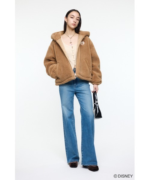 Disney SERIES CREATED by MUS(ディズニーシリーズクリエイテッドバイエムユーエス)の「MD KISSING BOA HOODIE ジャケット(その他アウター・レディース・オフホワイト/ベージュ/ブラック・FREE)」の17枚目の写真