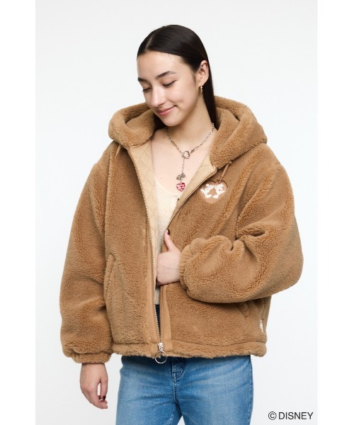 Disney SERIES CREATED by MUS(ディズニーシリーズクリエイテッドバイエムユーエス)の「MD KISSING BOA HOODIE ジャケット(その他アウター・レディース・オフホワイト/ベージュ/ブラック・FREE)」の19枚目の写真