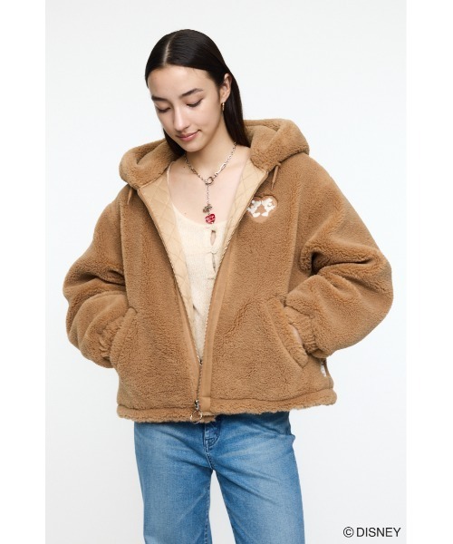 Disney SERIES CREATED by MUS(ディズニーシリーズクリエイテッドバイエムユーエス)の「MD KISSING BOA HOODIE ジャケット(その他アウター・レディース・オフホワイト/ベージュ/ブラック・FREE)」の20枚目の写真