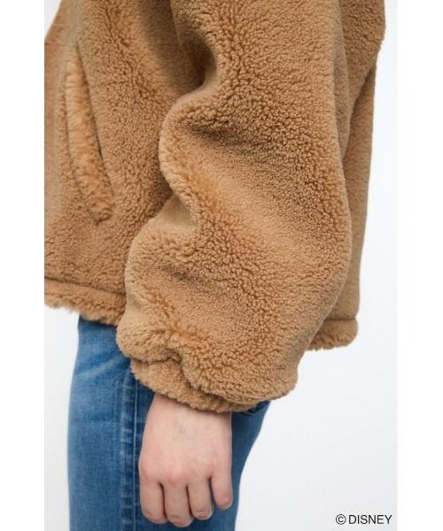 Disney SERIES CREATED by MUS(ディズニーシリーズクリエイテッドバイエムユーエス)の「MD KISSING BOA HOODIE ジャケット(その他アウター・レディース・オフホワイト/ベージュ/ブラック・FREE)」の6枚目の写真