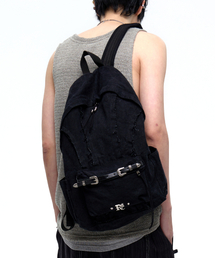 RSSC（アールエスエスシー）の「RAW CUT DENIM BACKPACK - BLACK（バックパック/リュック）」