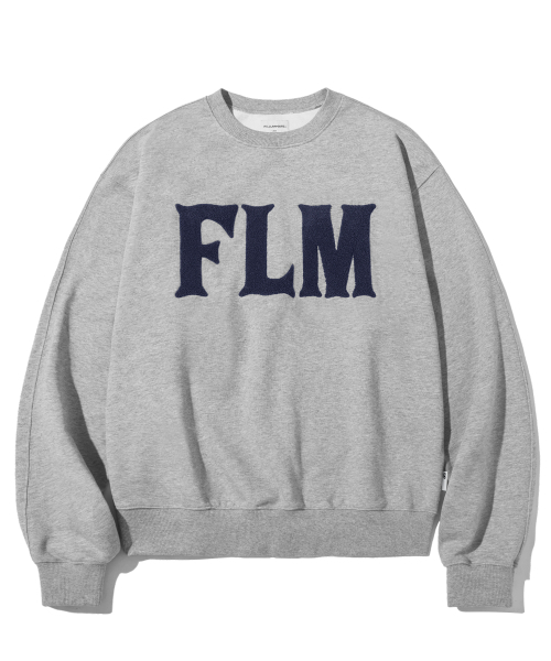 F.ILLUMINATE(フィルミネイト)の「FLM ブークルロゴ スウェットシャツ - メランジグレー(スウェット・レディース・その他・LARGE/SMALL/MEDIUM)」の1枚目の写真