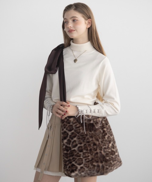 idem(イデム)の「fur big ribbon tote bag / サテンショルダーファーバッグ(ショルダーバッグ・レディース・ブラウン/グレー/アイボリー・FREE)」の17枚目の写真