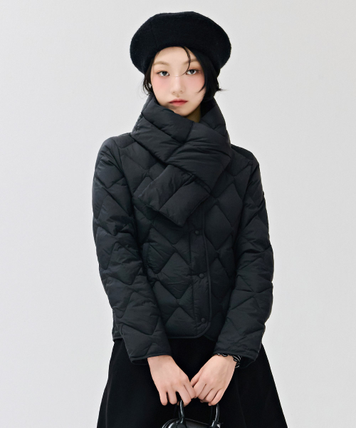CHASECULT(チェイスカルト)の「女性 軽量ダウンキルティングジャケット-DFZG4751C03(ダウンジャケット/コート・レディース・ブラック・90/100/85/95)」の1枚目の写真