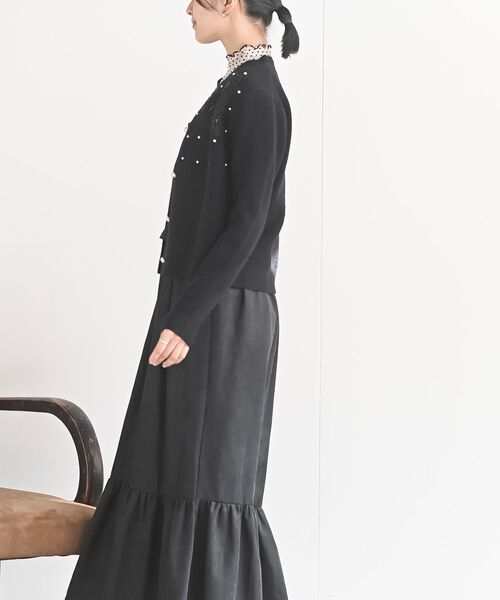 rps（アールピーエス）の「パールフラワーモチーフニットカーディガン（カーディガン/ボレロ・レディース・ブラック/アイボリー/杢グレー・フリー）」の19枚目の写真