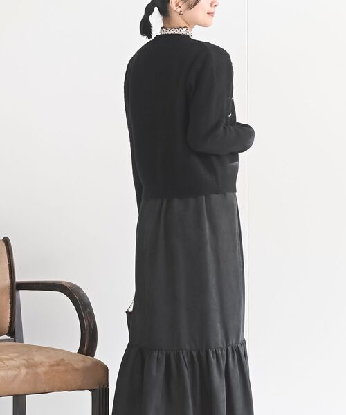 rps（アールピーエス）の「パールフラワーモチーフニットカーディガン（カーディガン/ボレロ・レディース・ブラック/アイボリー/杢グレー・フリー）」の20枚目の写真